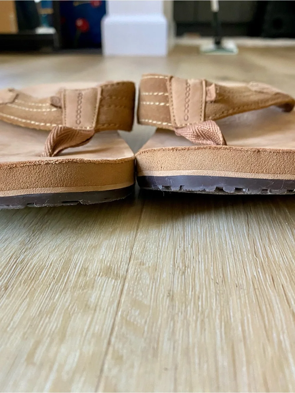 NEW Cobian Campo Del Sol Lazo Men’s Leather Arch Support Flip Flops Salt + Light